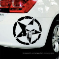 Tamaño 13Cmx13Cm Punisher Skull Head Car Styling Personalizado Cuerpo de auto Etiqueta de papel